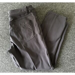 7 Diamonds Clifton Slim Fit Pants Mens 34x30 Gray Straight Leg Soft Cotton Blend